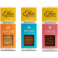 Effie's Homemade Biscuits - Variety Pack - Oatcakes, Pecan, Cocoa - 3 Pack