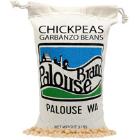 Chickpeas | Garbanzo Beans | 3 Lbs | Family Farmed In Washington State | Desiccant Free | Non-Gmo Project Verified | Kosher Parve | Usa Grown | Field Traced | Cotton Drawstring Bag