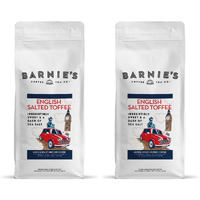 Barnie's English Salted Toffee Ground Coffee With Caramel, Molasses And Salted Creamy Butter Flavors, Medium Roasted Arabica Coffee Beans, 12 Oz Bag (Pack Of 2)