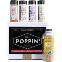 Urban Accents Get Poppin', Gourmet Popcorn Seasoning Gift Set (Set Of 5) - Delicious Non-Gmo Popcorn Kernels And 4 Gourmet Popcorn & Snack Mix Seasonings