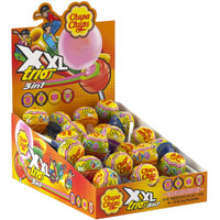 Chupa Chups Halloween Trick Or Treat Candy, Xxl Trio Bubble Gum Filled Lollipops, Individially Wrapped Extra Large Suckers For Parties Concessions Classroom Office, Pack Of 48