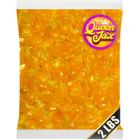 Hard Candy - Butterscotch Hard Candy - 2 Lb - Butterscotch Candy Buttons - Bulk Candy Individually Wrapped Candy - Yellow Candy - Butter Scotch Candy - Butterscotch Discs - With Queen Jax Magnet