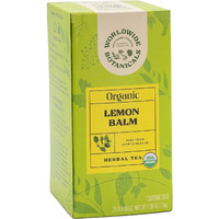 Worldwide Botanicals Organic Lemon Balm Tea - 50% More Herbs With 2.25G Per Tea Bag - 100% Pure Lemon Balm Leaves, Kosher, 25 Tea Bags