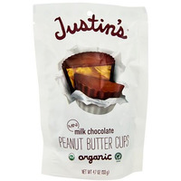 Justin's Organic Mini Peanut Butter Cups Milk Chocolate -- 4.7 Oz - 2 Pc