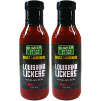 Quaker Steak And Lube Louisiana Lickers Wing Sauce - Two 12 Ounce Bottles Of Quaker Steak & Lube Louisiana Lickers Chicken Wing Sauce