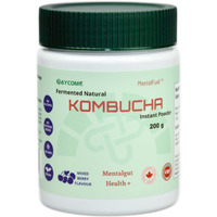 Mentalfuel Mixed Berry Kombucha Drink Powder- 40 Servings Instant Sparkling Fermented Kombucha Drink, No Alcohol, No Sucrose Added, Gluten Free, No Gmo