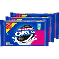Oreo Double Stuf Chocolate Sandwich Cookies, Family Size, 3 Packs