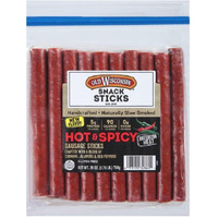 Old Wisconsin Hot & Spicy Sausage Snack Sticks, 28Oz Resealable Package, Naturally Smoked, Ready To Eat, High Protein, Low Carb, Keto, Gluten Free