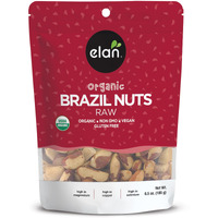 Elan Organic Raw Brazil Nuts, 6.5 Oz, Whole Nuts, No Shell, Non-Gmo, Vegan, Gluten-Free, Kosher, Healthy Snacks