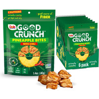 Dole Good Crunch Pineapple With Chili Dried Fruit Bites, Gluten Free & Vegan Snack, 1.4Oz Bags (Pack Of 6)