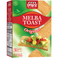 Snacktery Original Melba Toast Crackers - Thin And Crispy Flatbread Crackers - Mini Toasts For Dips, Spreads, Salads - 7 Oz