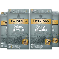 Twinings Prince Of Wales Tea - A Light & Velvety Smooth Caffeinated Black Tea, Individually Wrapped Tea Bags, 20 Count (Pack Of 4)