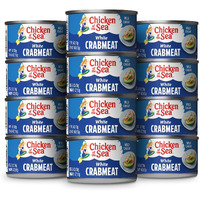 Chicken Of The Sea White Crab Meat, 6 Ounce Cans (Pack Of 12), High In Calcium, Wild Caught Canned Crabmeat