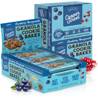 Cooper Street - Chewy Granola Bakes, Blueberry Pomegranate Oatmeal Cookies, Alternative To Granola Bars & Fruit And Vegetable Bars, No Nuts, Dairy, Soy & Artificial Ingredients, 12Ct Economy 2 Packs