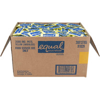 Equal Yellow 0 Calorie Sweetener, Sucralose Sugar Substitute, Zero Calorie Sugar Alternative Sweetener Packets, Sugar Alternative, Erythritol Free, 2000 Ct (Pack Of 1)
