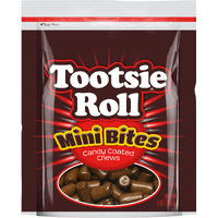 Tootsie Roll Mini Bites - Unwrapped Tootsie Rolls Covered In A Light Candy Shell - Snackable Tootsie Roll Midgees - 9 Oz. Bag (Pack Of 1)