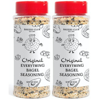 Bakers Club Everything Bagel Seasoning Blend - Authentic New York Style Spices For Bagels, Avocado Toast, Eggs, Pretzels, Popcorn, Hummus & More - Mix Of Garlic, Onion, Sesame Seeds, Poppy, Salt
