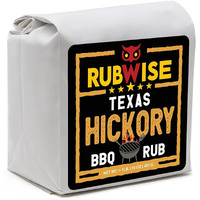 Rubwise Texas Style Bbq Hickory Rub (1Lb) | Meat Seasoning Spice & Dry Rub For Smoking And Grilling | Brisket Rub For Smoker, Chicken, Turkey, Ribs, Pork | Hickory Smoke Powder Designed For Pellet Grill Barbecuing (No Msg)