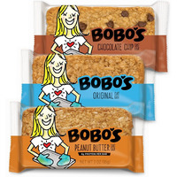 Bobo's Lactation Oat Bars For Breastfeeding Moms, 12 Pack Variety Includes Chocolate Chip, Original, And Peanut Butter Chocolate Chip