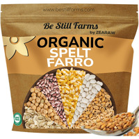 Be Still Farms Spelt Farro Grain Organic 5.8 Lb - Whole Wheat Berries Bulk - Ancient Grains Ideal For Flour, Bread - High In Protein | Similar To Einkorn | Usa Grown | Usda Certified | Vegan | Non-Gmo