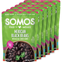 Somos Mexican Black Beans - Gluten Free, Non-Gmo, Vegan & Microwavable Meals Ready To Eat - Delicious, Healthy & Convenient - Perfect For Tacos, Tostadas & More | 10 Oz (Pack Of 6)