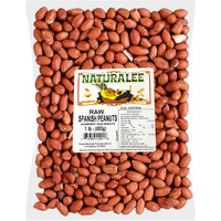 Naturalee Peanuts, Raw Whole Spanish Redskin 1 Lbs - Raw, Unsalted - Heart Health, High Protein, Vegan, Natural