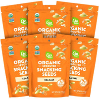 Go Raw Organic Sprouted Sea Salt Sprouted Snacking Seeds, 4 Oz, 6 Pack, Pumpkin & Sunflower Seeds, Keto, Kosher