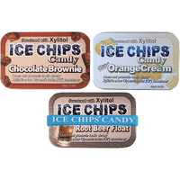 Ice Chips Candy 3 Pack Assortment (Chocolate Brownie, Orange Cream, Root Beer Float)