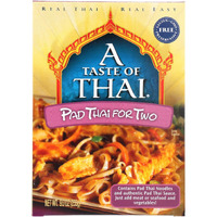 A Taste Of Thai Pad Thai For Two Mix - 9Oz Pack Of 6 Heat & Eat Kit Includes Instant Noodles & Authentic Pad Thai Sauce | Gluten-Free | Ideal Vegan Meal | Perfect Side For Chicken Fish & Meat Entrees