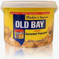 Fisher's Popcorn | Old Bay Caramel Flavor | 11Oz Tub