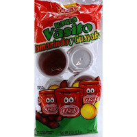 Dulces Karla Karla Vasito Tamarind & Guava Candy Cup, 8 Count (Sugar Candy - Ethnic)