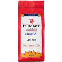 Puroast Low Acid Ground Coffee, Bold Espresso Roast, High Antioxidant, 2.2 Lb