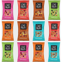 Trail Mix Individual Nut Snacks For On-The-Go | 12 Convenient Nut Snacks For School | Bulk Nuts Variety | Individual Packs (1.5 Oz Each) By Oh Nuts
