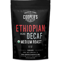 Organic Ethiopian Decaf Medium Roast Water Processed Whole Bean Coffee (12Oz Whole Bean)