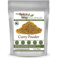 The Spice Way Curry Powder - Authentic Seasoning, Salt Free, No Preservatives, No Fillers 8 Oz