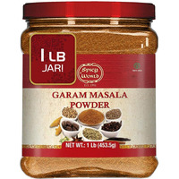 Spicy World Garam Masala Powder 1 Pound Bulk Jar - 16 Ounce - 15 Premium Indian Spice Blend, Salt Free