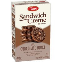 Dare Fudge Chocolate Crme Cookies - Made With Real Chocolate, Peanut Free - 10.2 Ounces (Pack Of 12)