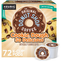 The Original Donut Shop Cookie Dough So Delicious, Keurig Single Serve K-Cup Pods, Flavored Coffee, 72 Count (6 Packs Of 12)