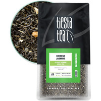 Tiesta Tea - Chinese Jasmine | Classic Jasmine Green Tea | Premium Loose Leaf Tea Blend | Medium Caffeinated Green Tea | Make Hot Or Iced Tea & Brews Up To 200 Cups - 16 Ounce Resealable Bulk Pouch