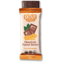 Skout Organic Plant-Based Protein Bars Chocolate Peanut Butter (12 Pack) 10G Protein - Vegan Protein Bars - Only 5 Ingredients - Easy Snack - Gluten, Dairy & Soy Free