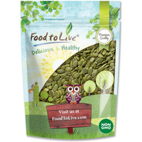 Food To Live - Raw Pepitas, 5 Pounds Non-Gmo Verified, Pumpkin Seed Kernels, Unsalted, No Shell, Vegan, Kosher, Keto, Bulk. Wholesome Snack. High In Protein, Essential Fatty Acids. Great For Baking