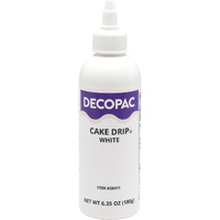 Decopac Cake Drip, White Color, Vanilla Flavor, Mat Like Chocolate, 6.35 Oz, 1 Count (Pack Of 1)