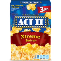 Act Ii Xtreme Butter Microwave Popcorn Bags, 3-Count (Pack Of 12)