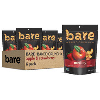 Bare Baked Crunchy Medleys, Apple Strawberry, 1.6Oz Single Serve Bags (6 Pack)