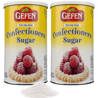 Gefen Confectioners Sugar, 16Oz In Resealable Container | Powdered Sugar (2 Pack = 2 Lbs) Corn Free | Gluten Free | Premium Confection Sugar | Kosher (Including Passover)
