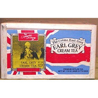 Earl Grey Cream Tea, 25 Tea Bags Sealed In A Wooden Box For Freshness