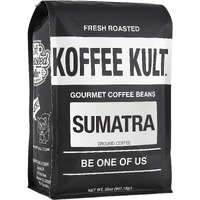 Koffee Kult Sumatra Coffee Ground Dark Roast - Indonesian Fresh Roasted Single Origin (Ground, 32Oz)