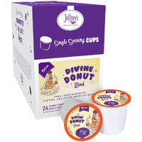 Joffrey's Coffee - Divine Donut Blend, Coffee Blend, Artisan Medium Roast, Arabica Coffee Beans, Well-Balanced Blend, Smooth Flavor & Sweet Finish, Keurig 2.0 Compatible (Single Serve Cup, 24 Count)