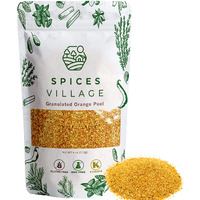 Spices Village Orange Peel Granules [4 Oz] - Dried Orange Peel Zest, Dry Citrus Fruit Rind For Baking Cooking And Tea, Dehydrated Orange Peel - Kosher, Gluten Free, Vegan, Non Gmo, Resealable Bulk Bag