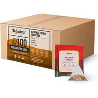 Teaniru, Kashmiri Kahwa Tea - 100 Pyramid Tea Bags, Individual Sachets | Green Tea With 100% Natural Spices - Supports Healthy Digestion | Pure Leaf Tea